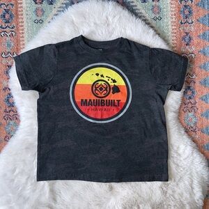 Maui Built kids tee grey camouflage camo short sleeve graphic shirt boy girl 5/6